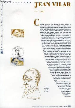 DOCUMENT PHILATELIQUE OFFICIEL - JEAN VILAR 1912-1971 (N°3398 YVERT ET TELLIER). TARASKOFF