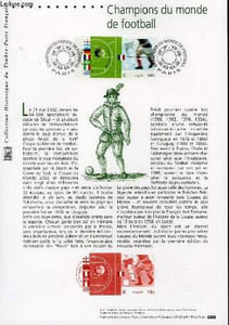DOCUMENT PHILATELIQUE OFFICIEL - CHAMPIONS DU MONDE DE FOOTBALL (N°3483-3484 YVERT ET TELLIER)