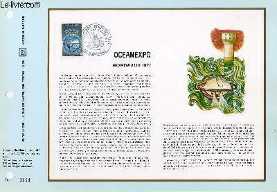 FEUILLET ARTISTIQUE PHILATELIQUE - CEF - N° 162 - OCEANEXPO - BORDEAUX 1971. COLLECTIF - COMBET J.