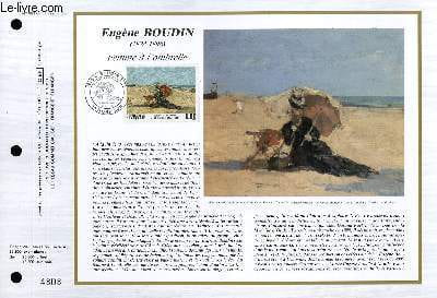 FEUILLET ARTISTIQUE PHILATELIQUE - CEF - N° 863 - EUGENE BOUDIN - 1824-1898 - FEMME A L'OMBRELLE
