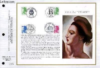 FEUILLET ARTISTIQUE PHILATELIQUE - CEF - N° 873 - REPUBLIQUE TYPE LIBERTE