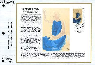 FEUILLET ARTISTIQUE PHILATELIQUE - CEF - N° 996 - AUGUSTE RODIN - CAMBODGIENNE ASSISE, AU BRAS DROIT LEVE