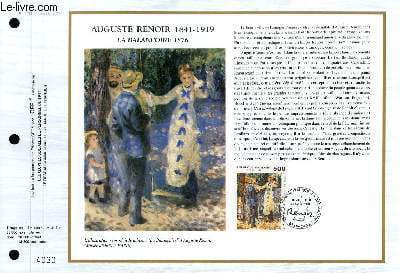 FEUILLET ARTISTIQUE PHILATELIQUE - CEF - N° 1032 - AUGUSTE RENOIR 1841-1919 - LA BALANCOIRE 1876