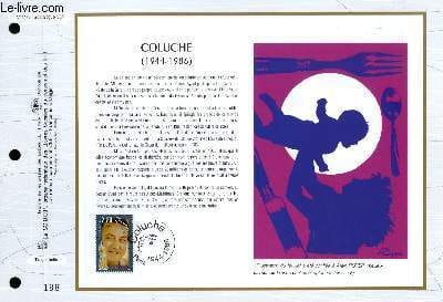 FEUILLET ARTISTIQUE PHILATELIQUE - CEF - N° 1187 - COLUCHE 1944-1986