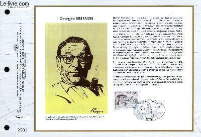 FEUILLET ARTISTIQUE PHILATELIQUE - CEF - N° 1196 - GEORGES SIMENON