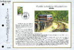 FEUILLET ARTISTIQUE PHILATELIQUE - CEF - N&deg; 1280 - TRAIN AJACCIO-VIZZAVONA 1896-1996. COLLECTIF - VERET-LEMARINIER JEAN-PAUL