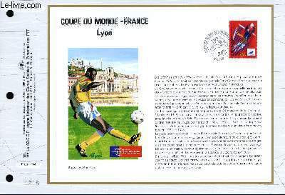 FEUILLET ARTISTIQUE PHILATELIQUE - CEF - N° 1324 - COUPE DU MONDE - LYON