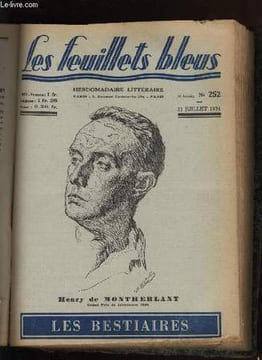 Les bestiaires suivi de L'étreinte des races par GERMAIN. HENRY DE MONTHERLANT
