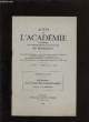 Actes de l'académie nationale des sciences, belles-lettres et arts de Bordeaux. Réception de François-Georges Pariset.. DESGRAVES