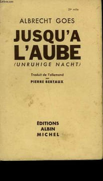 JUSQU'A L'AUBE.. GOES ALBRECHT.