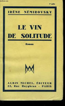 LE VIN DE SOLITUDE.. NEMIROVSKY IRENE.