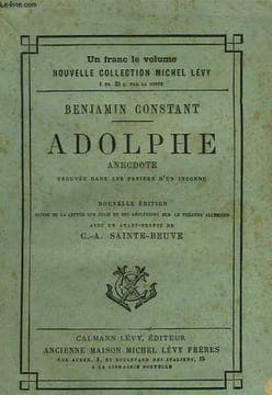 ADOLPHE. ANECDOTE.. CONSTANT BENJAMIN.