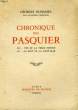 CHRONIQUE DES PASQUIER, 2. DUHAMEL Georges