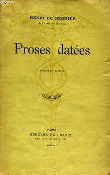 PROSES DATEES. REGNIER Henri de
