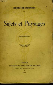 SUJETS ET PAYSAGES. REGNIER Henri de