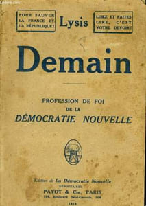 DEMAIN - PROFESISON DE FOI DE LA DEMOCRATIE NOUVELLE