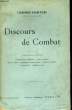 DISCOURS DE COMBAT, Première Série. BRUNETIERE Ferdinand