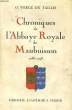 CHRONIQUES DE L'ABBAYE ROYALE DE MAUBUISSON, 1236-1798. VERGE DU TAILLIS O.