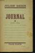 JOURNAL, TOME 1: 1928-1934. GREEN Julien