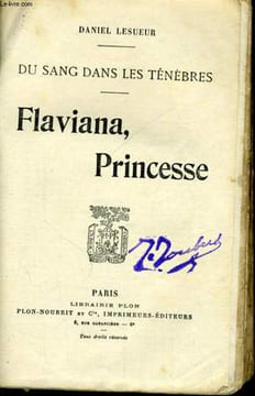 DU SANG DANS LES TENEBRES - FLAVIANIA, PRINCESSE. LESUEUR Daniel