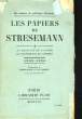 LES PAPIERS DE STRESEMANN, TOME 1: LA BATAILLE DE LA RUHR, LA CONFERENCE DE LONDRES, 1923-1924. STRESEMANN Gustave
