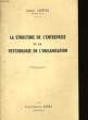 LA STRUCTURE DE L'ENTREPRISE ET LA PSYCHOLOGIE DE L'ORGANISATION.. LEFEVRE ROBERT.