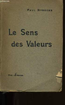 LE SENS DES VALEURS.. PAUL NSSENS.