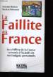 LA FAILLITE DE LA FRANCE.. ANTOINE MICHON et NICOLAS DELECOURT.