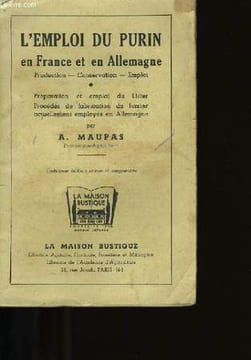 L'EMPLOI DU PURIN EN FRANCE ET EN ALLEMAGNE.. A. MAUPAS.