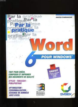 MICROSOFT WORD 6. POUR WINDOWS.. ANATOLE D'HARDANCOURT.