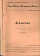 ALLEMAND. EN 2 TOMES.. CENTRE NATIONAL D'ENSEIGNEMENT A DISTANCE.