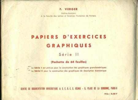 PAPIERS D'EXERCICES GRAPHIQUES. SERIE 2. POCHETTE DE 64 FEUILLES.. F. VERGER.