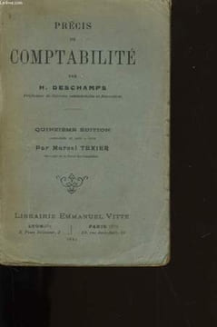 PRECIS DE COMPTABILITE.. H. DESCHAMPS.