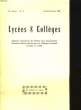 LYCEES ET COLLEGES - 15EME ANNEES - N°4. COLLECTIF