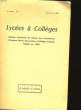 LYCEES ET COLLEGES -9 EME ANNEE - N&deg; 1. COLLECTIF