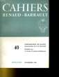 CAHIERS RENAUD - BARRAULT N°40. COLLECTIF