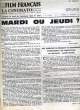 LE FILM FRANCAIS - N° 1453-2471 - MARDI OU JEUDI ? - L'EXPLOITATION 1971.... COLLECTIF