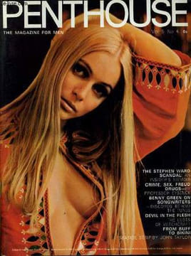 PENTHOUSE, THE MAGAZINE FOR MEN VOL. 5. No. 4 - THE STEPHEN WARD SCANDAL: AN INSIDER'S MEMOIR - CRIME, SEX, FREUD, DRUGS, BY DISCORDS BEHOND THE ...