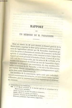 RAPPORT SUR UN MEMOIRE DE M. PARANDIER / CONTES DE LEGENDES DE LA HAUTE-LOIRE: Saint Pierre et le Diable, Une aventure du curé d'Ars, Pierre le ...