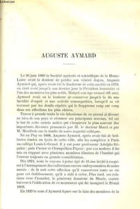 AUGUSTE AYMARD / UN DOCUMENT DU XVIIe SIECLE CONCERNANT LE PUY / LE 29 MAI 1793 AU PUY L'ABBE JACQUES CHABRIER / DE LA VACCINE DANS L'ARRONDISSEMENT DU PUY