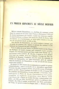 UN PRIEUR GRINCHEUX AU SIECLE DERNIER