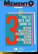 MEMENTO PASSEPORT - 3e - TOUT CE QU'IL FAUT SAVOIR EN FRANCAIS, MATHEMATIQUES, ANGLAIS, BIOLOGIE.... COLLECTIF