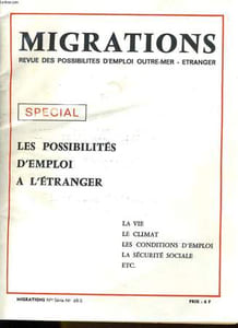 MIGRATIONS N°68-S - REVUE DES POSSIBILITES D'EMPLOI OUTRE-MER - ETRANGER
