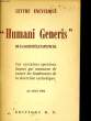 "LETTRE ENCYCLIQUE ""HUMANI GENERIS"" DE SA SAINTETE LE PAPE PIE XII (12 AOUT 1950)". COLLECTIF