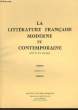 LA LITTERATURE FRANCAISE MODERNE ET CONTEMPORAINE (XIXe et XXe SIECLE) - COURS N°2. INSTITUT CULTUREL FRANCAIS