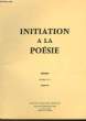 INITIATION A LA POESIE - COURS N°4. INSTITUT CULTUREL FRANCAIS