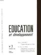 EDUCATION ET DEVELOPPEMENT N°3. COLLECTIF