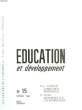 EDUCATION ET DEVOLOPPEMENT. COLLECTIF