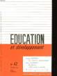 EDUCATION ET DEVELOPPEMENT N°42. COLLECTIF