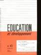 EDUCATION ET DEVELOPPEMENT N°43. COLLECTIF